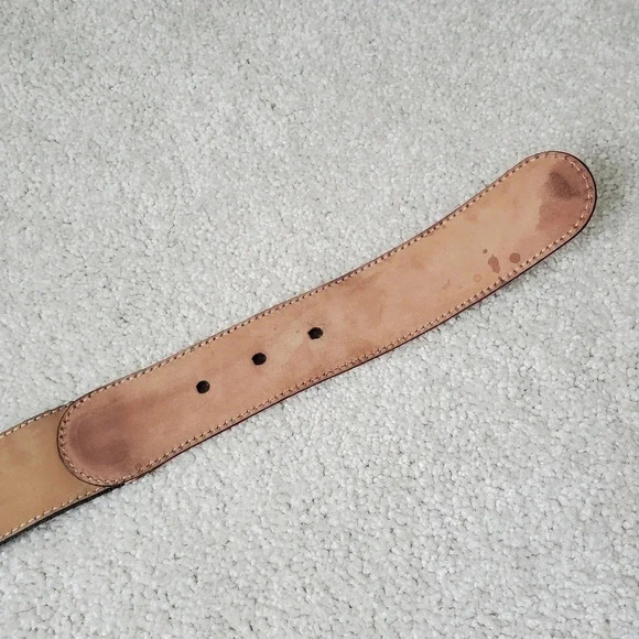 Gucci Green & Red Web Canvas Belt Leather Trim Gold Horsebit Buckle Unisex - Picture 12 of 13